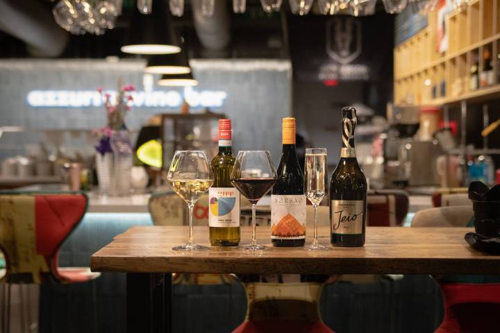 A wine flight is seen at Azzurra Wine Bar. (Azzurrra)