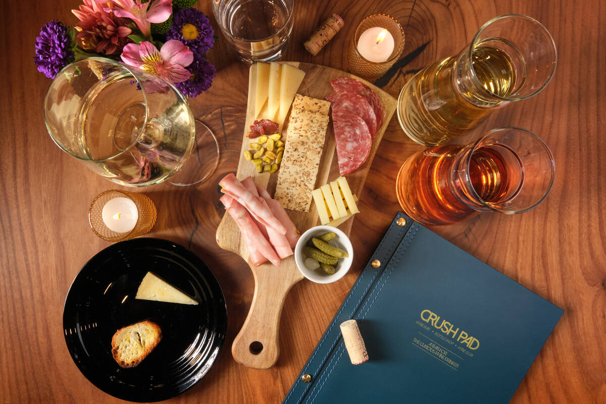 Wine and bites are seen at Crush Pad Wine Bar. (Crush Pad)