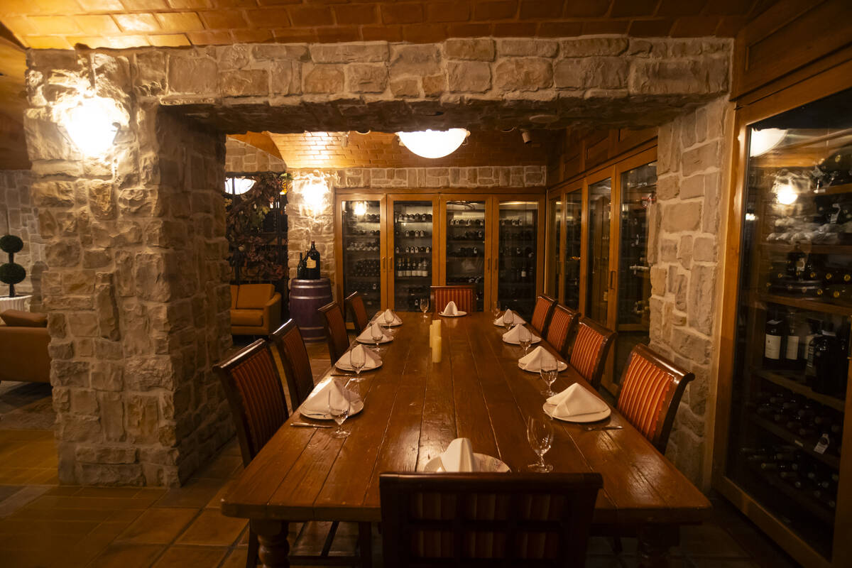 An interior view at The Wine Cellar Tasting Room at the Rio on Wednesday, June 18, 2025, in Las ...