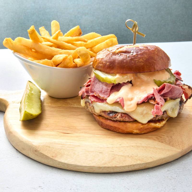 A pastrami burger from Broken Yolk Cafe in Las Vegas. (Broken Yolk Cafe)