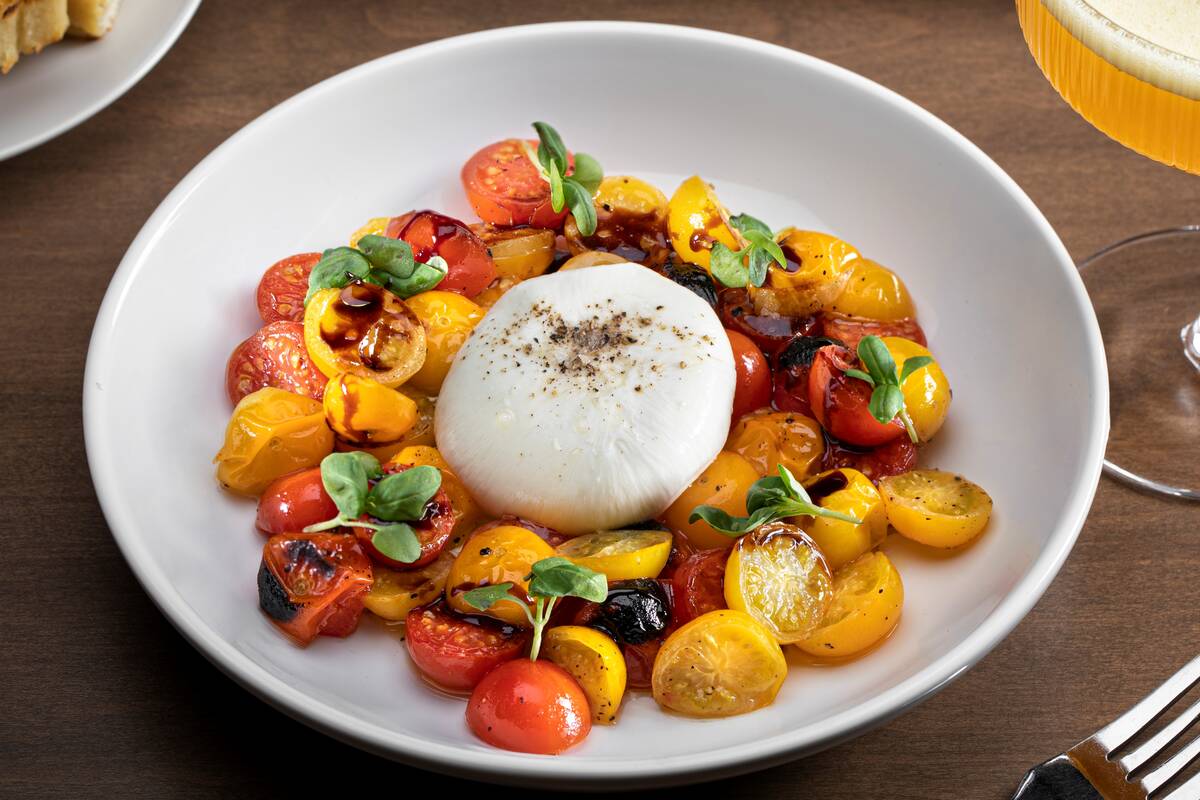 Burrata with tomatoes from Nudo Italiano in Las Vegas. (Chris Wessling)