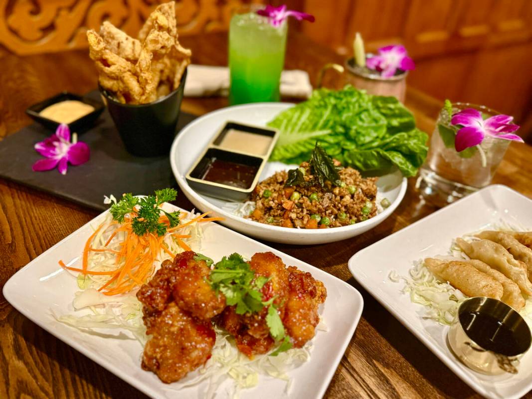Happy hour items from Pin Kaow Thai Restaurant in Las Vegas. (Pin Kaow Thai Restaurant)