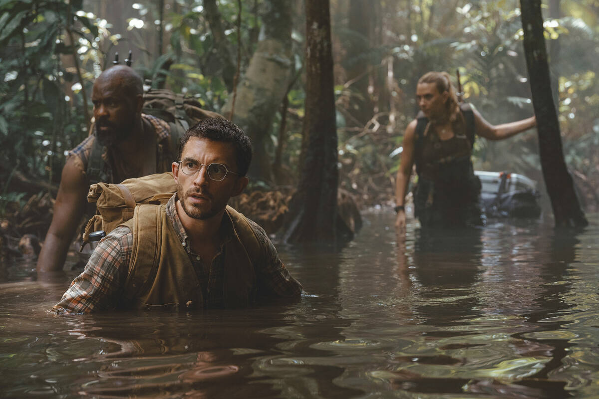This image released by Universal Pictures and Amblin Entertainment shows, from left, Bechir Syl ...
