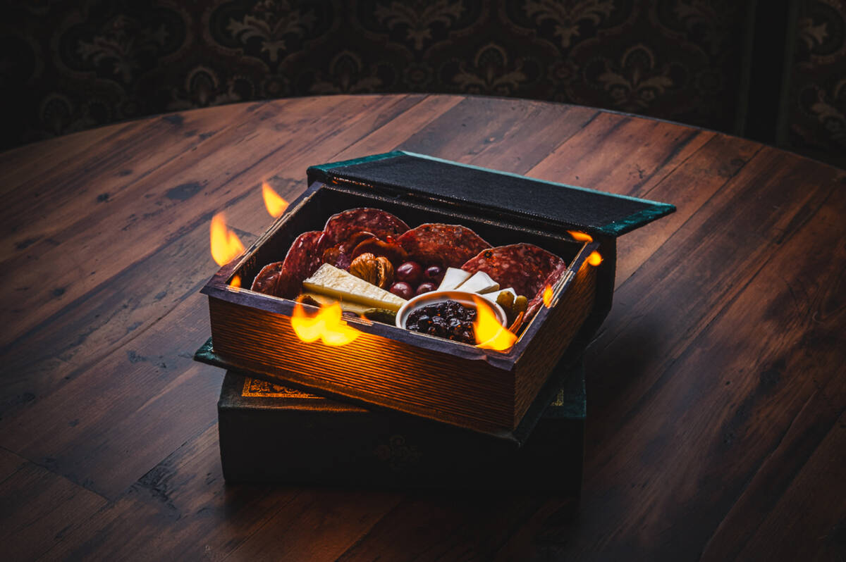 A Charcuterie Library for Two from Doberman Drawing Room in downtown Las Vegas. (Jose Salinas)