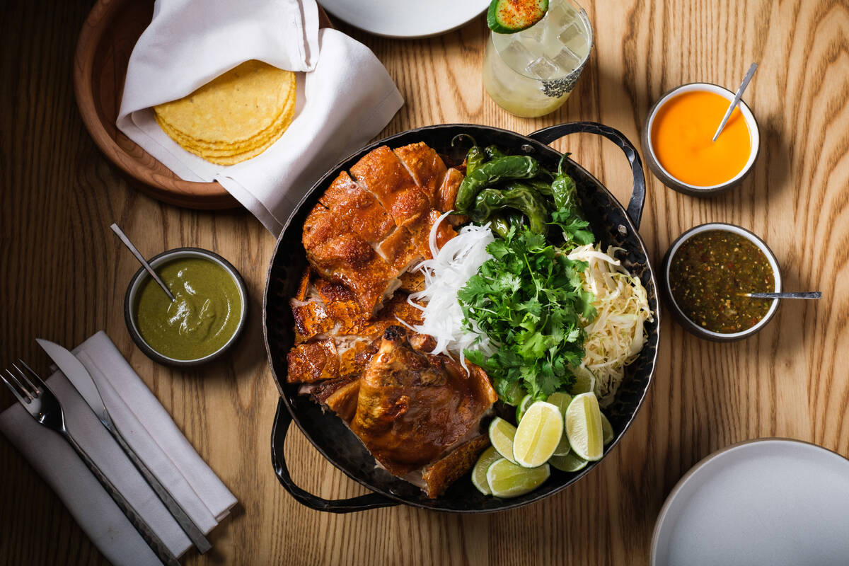 Large-format roasted carnitas from Casa Playa in Wynn Las Vegas. (Steve Legato)