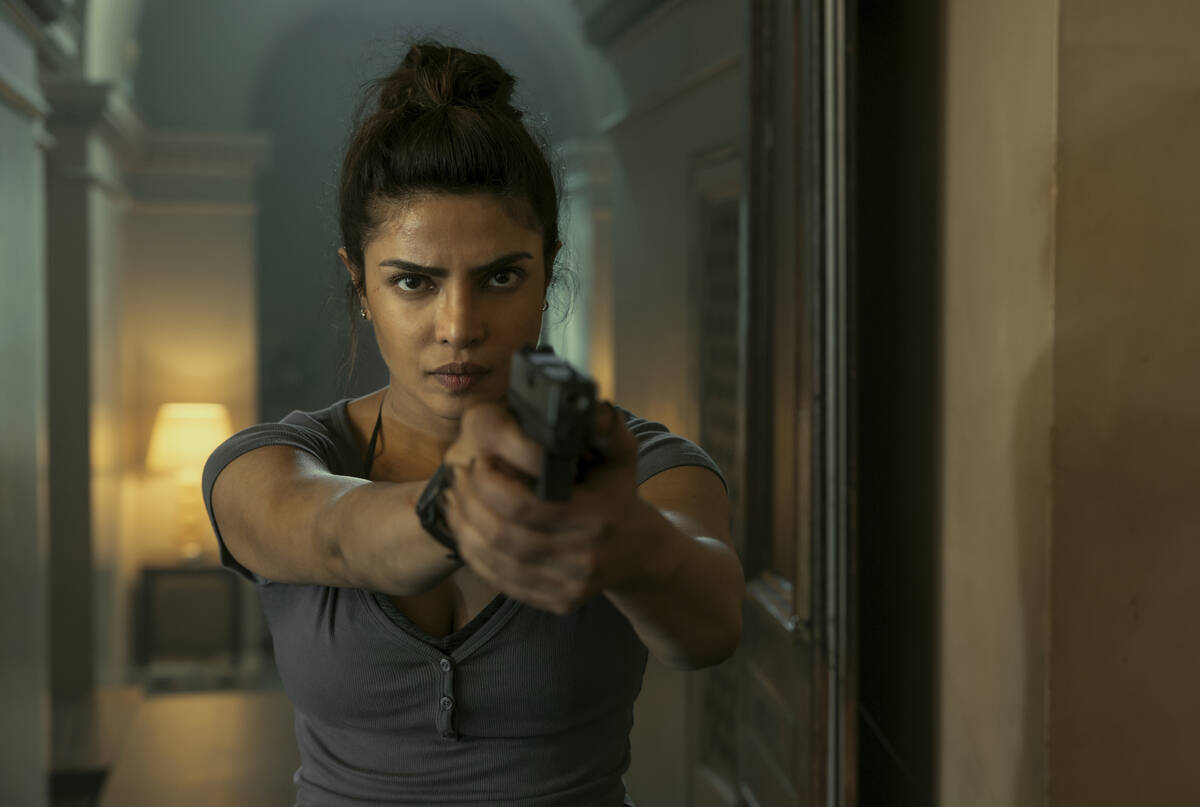 This image released by Prime shows Priyanka Chopra Jonas in a scene from "Heads of State.& ...