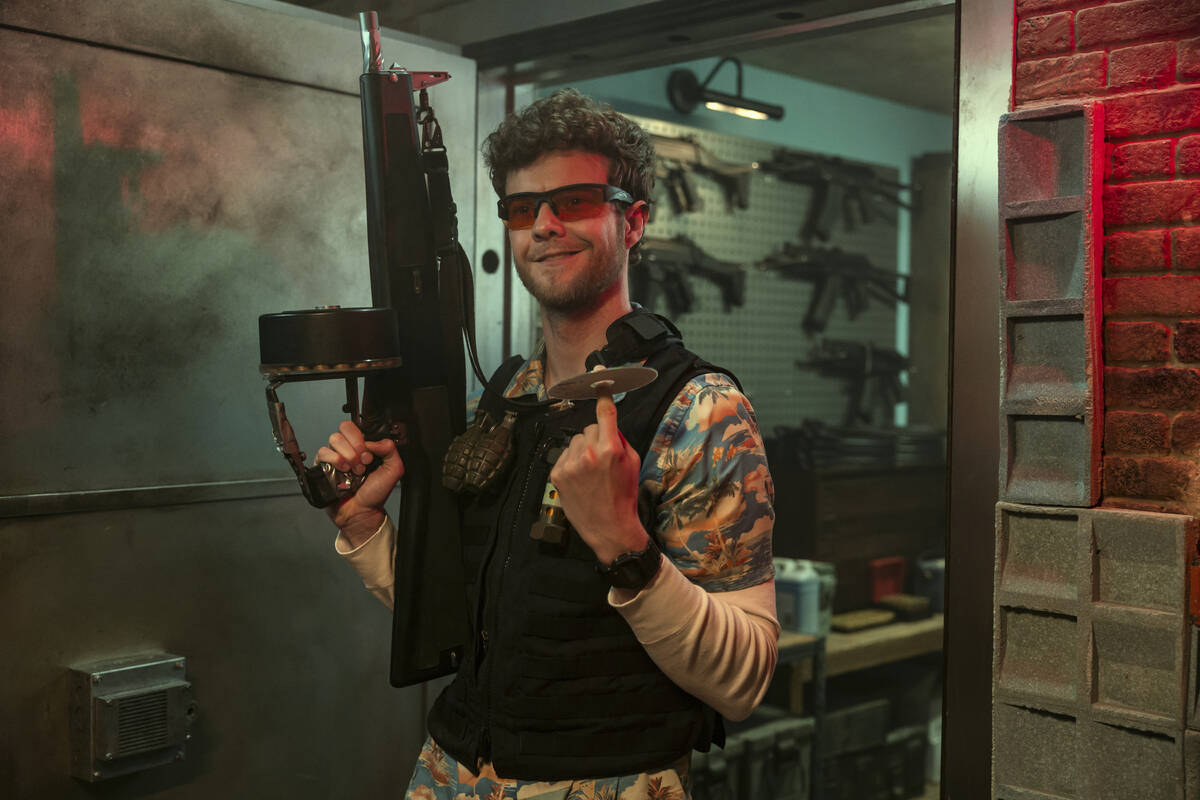 This image released by Prime shows Jack Quaid in a scene from "Heads of State." (Chia ...