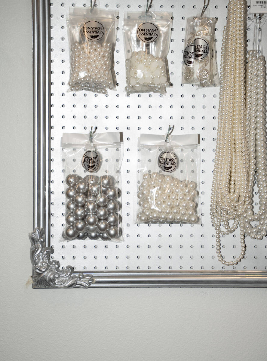 Pearl appliques sold at On Stage Essentials, a new costume and sewing supply store in Las Vegas ...