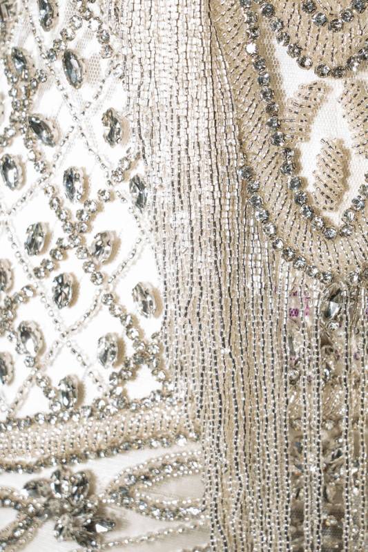 Detail of a dress sold at On Stage Essentials, a new costume and sewing supply store in Las Veg ...