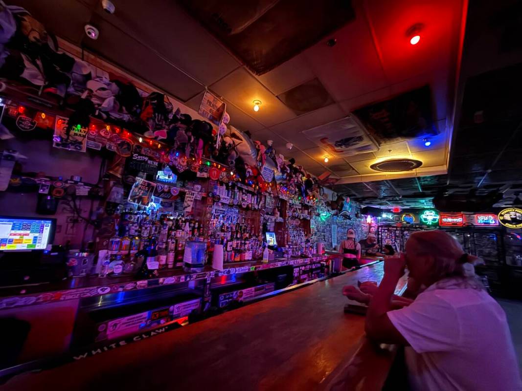 The bar at Hogs & Heifers Saloon on 3rd Street in downtown Las Vegas is shown on Monday, May 12 ...
