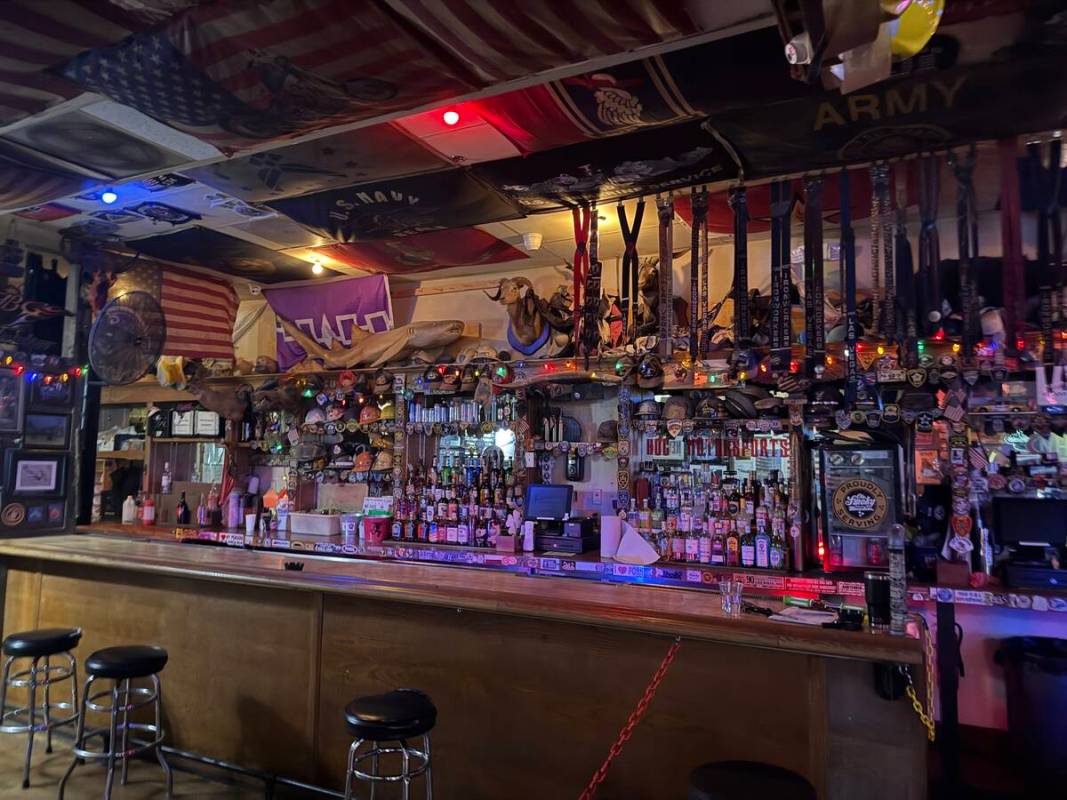 The bar at Hogs & Heifers Saloon on 3rd Street in downtown Las Vegas is shown on Monday, May 12 ...