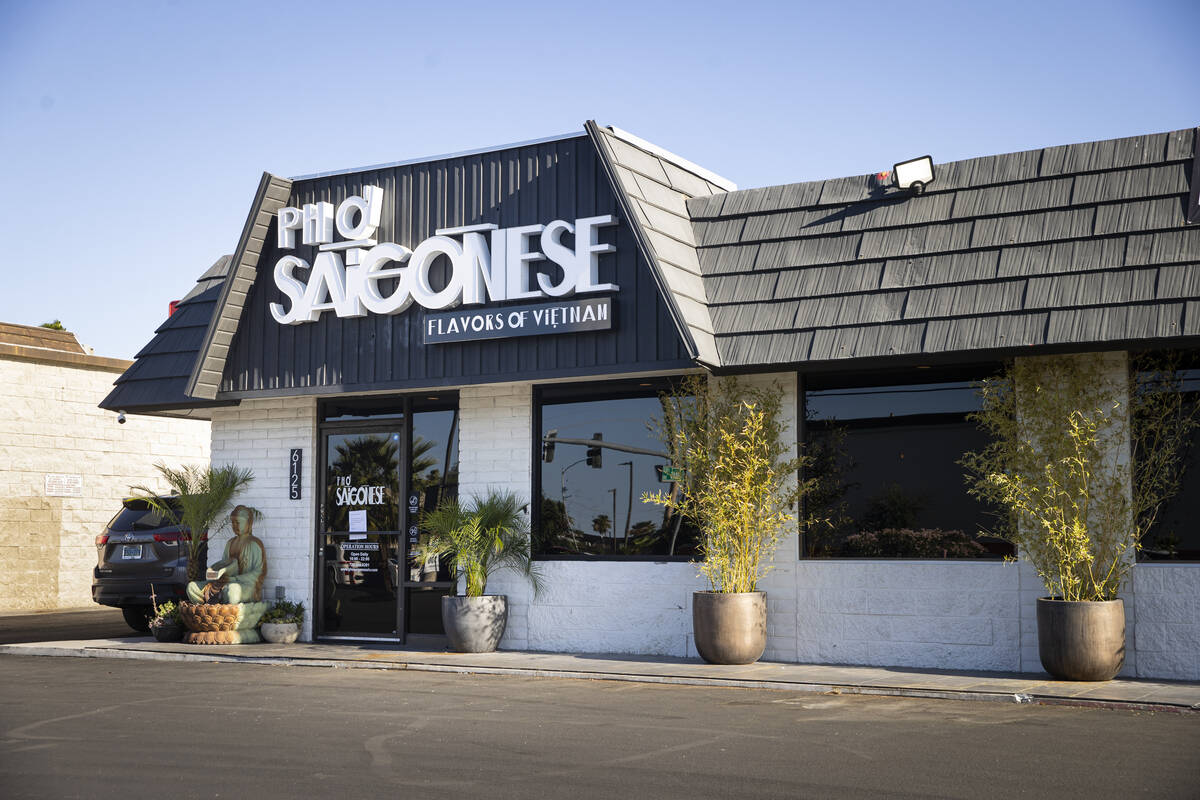 An exterior view of Pho Saigonese at 6125 Spring Mountain Road on Tuesday, July 22, 2025, in La ...