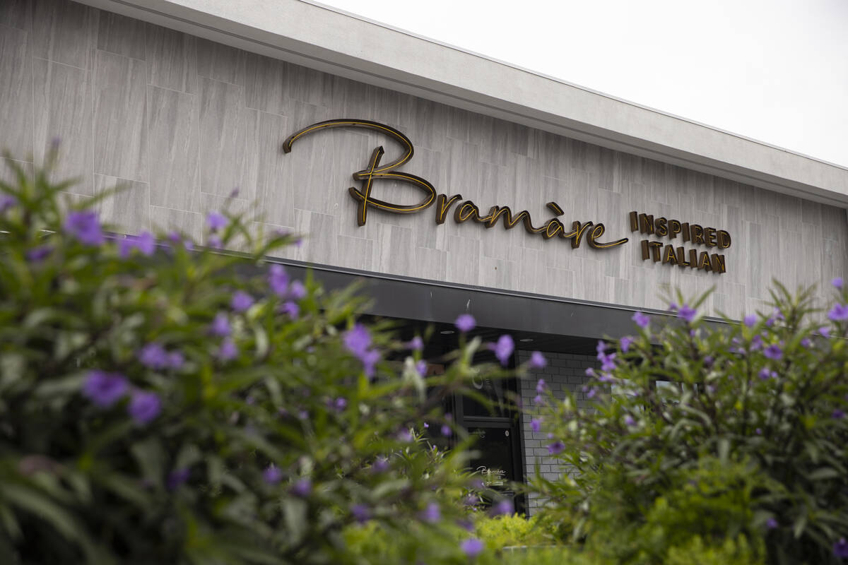 Bramàre, a modern Italian restaurant, is seen on Tuesday, May 6, 2025, in Las Vegas. (Chase St ...