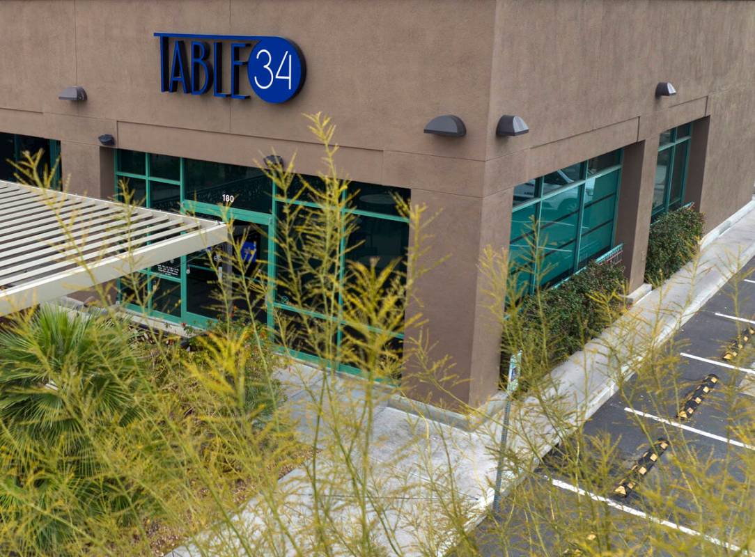 Table 34, a local restaurant, at 600 E Warm Springs Road, is shown on Friday, Feb. 24, 2023, in ...
