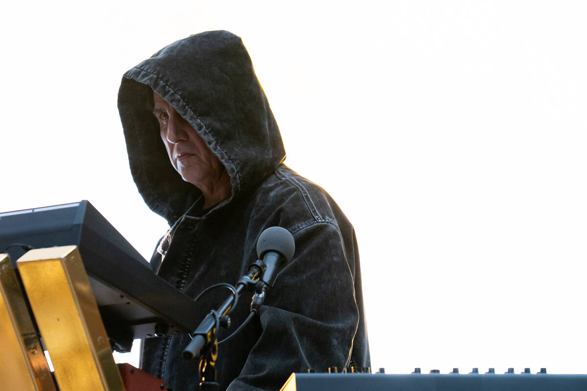 Mike Dean performs an opening set at Allegiant Stadium in Las Vegas July 5, 2025. The producer ...