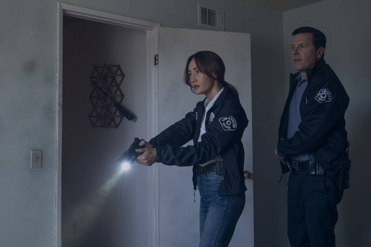 This image released by Amazon Prime shows Maggie Q and Michael Mosley in a scene from the serie ...