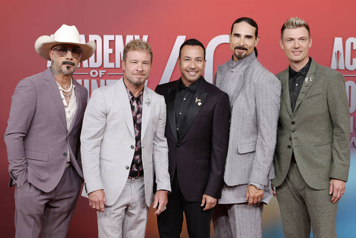 From left, AJ McLean, Brian Littrell, Howie Dorough, Kevin Richardson and Nick Carter of the Ba ...