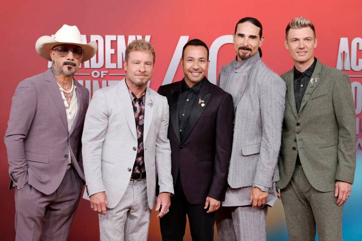 From left, AJ McLean, Brian Littrell, Howie Dorough, Kevin Richardson and Nick Carter of the Ba ...