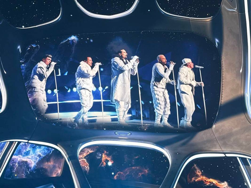 A scene from opening night of Backstreet Boys' "Into The Millennium" at Sphere on Friday, July ...