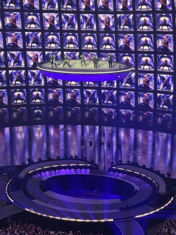 A scene from opening night of Backstreet Boys' "Into The Millennium" at Sphere on Friday, July ...