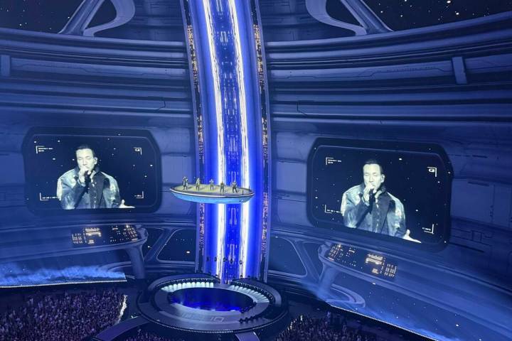 A scene from opening night of Backstreet Boys' "Into The Millennium" at Sphere on Friday, July ...