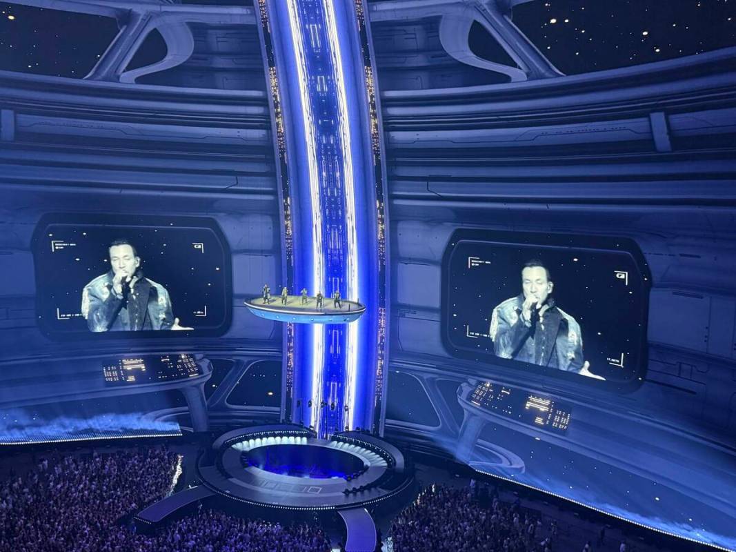 A scene from opening night of Backstreet Boys' "Into The Millennium" at Sphere on Friday, July ...