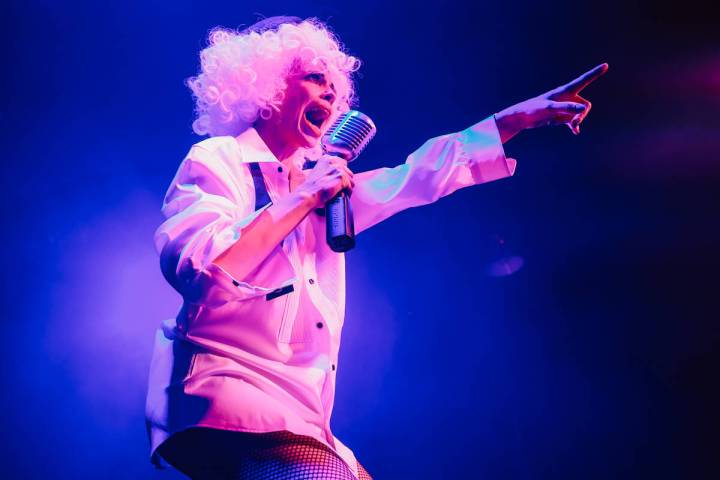 Laurie Hagen performs during The Party at Superfrico inside of the Cosmopolitan Sunday, July 13 ...