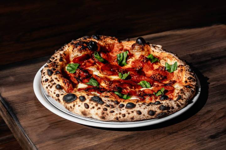 A pepperoni pizza from Double Zero Pie & Pub in Chinatown Vegas. (Eugene Dela Cruz)