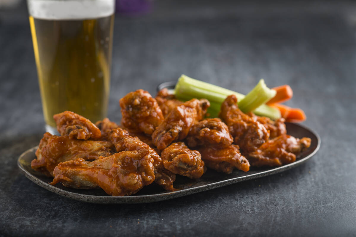 PT's Taverns is holding its fifth annual chicken wing eating contest on Aug. 2, 2025, in Las Ve ...