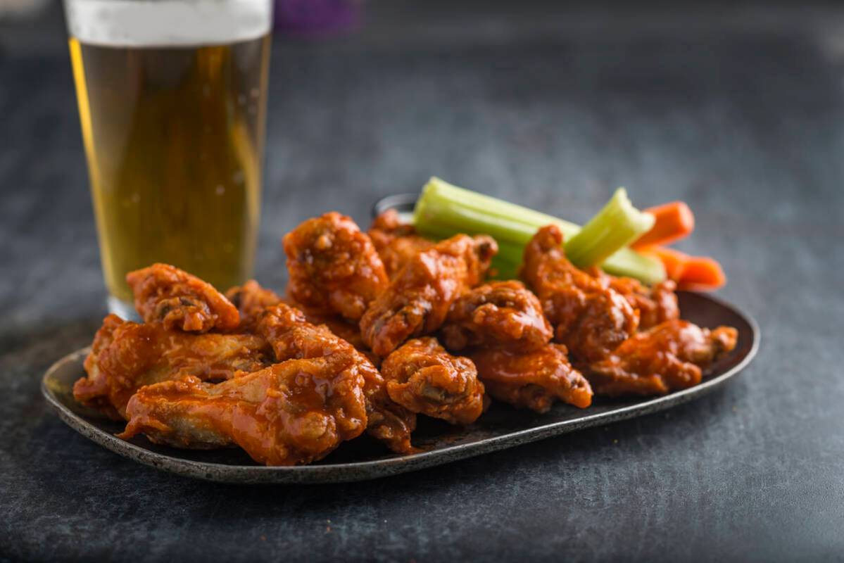 PT's Taverns is holding its fifth annual chicken wing eating contest on Aug. 2, 2025, in Las Ve ...