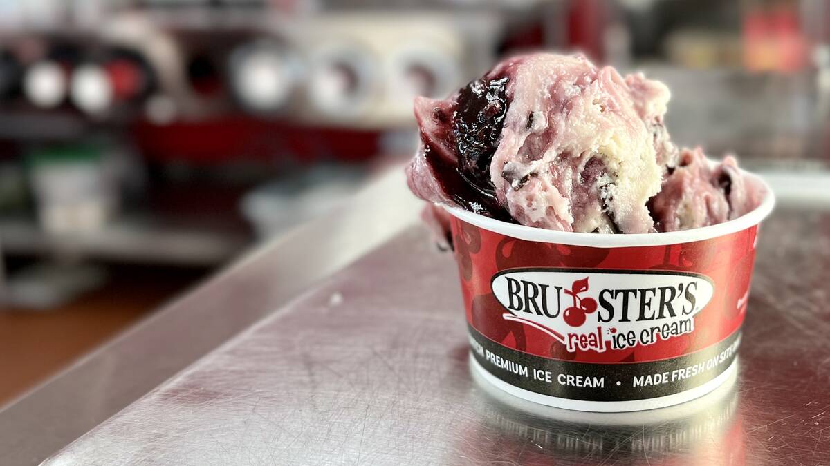 Bruster’s Real Ice Cream's White Truffle Raspberry. (Bruster's Real Ice Cream)