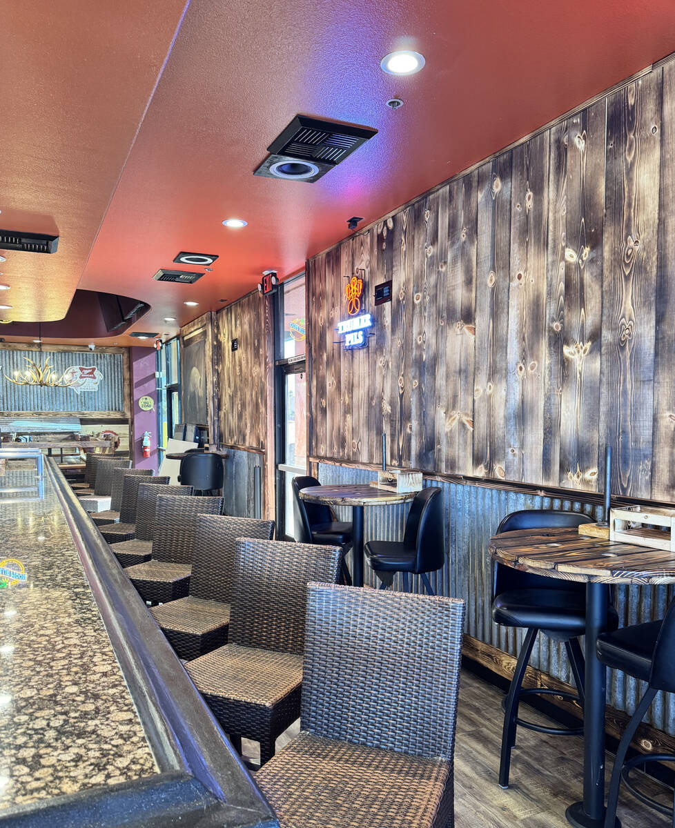 The bar area at Big B's Texas BBQ, set to open during the third week of July 2025 on West Sahar ...