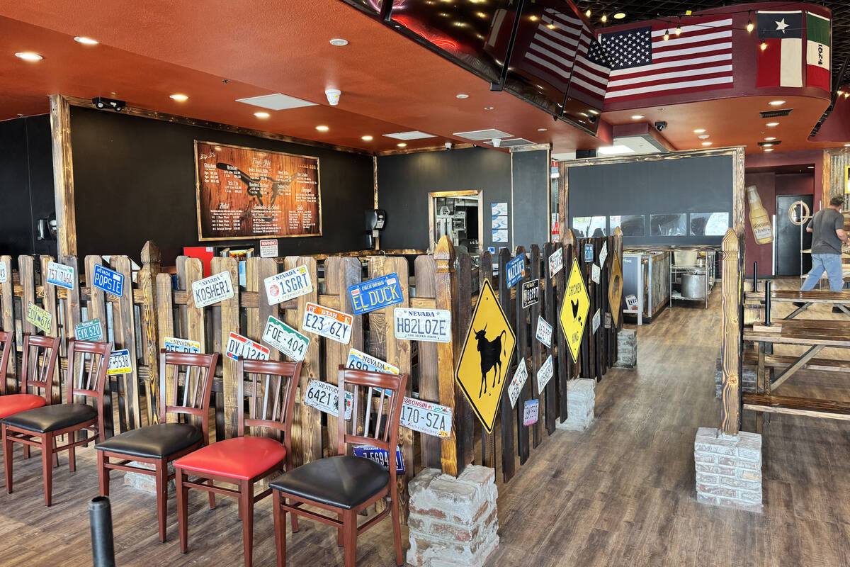 A dining area at Big B's Texas BBQ, set to open during the third week of July 2025 on West Saha ...