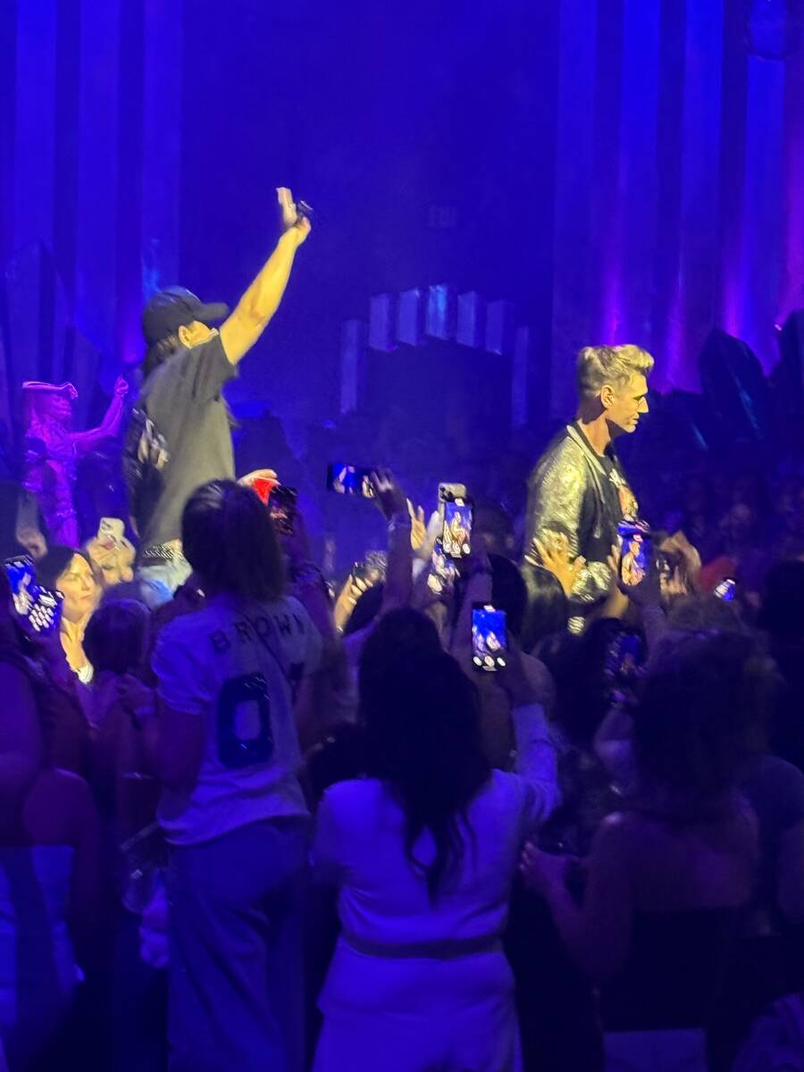 The scene at Voltaire at The Venetian as the Backstreet Boys make an appearance after their "In ...