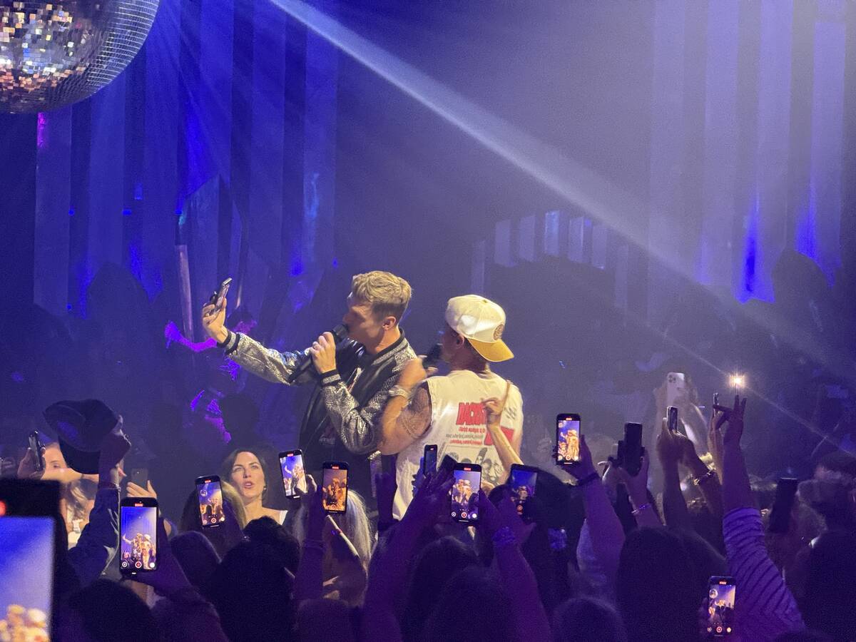 The scene at Voltaire at The Venetian as the Backstreet Boys make an appearance after their "In ...