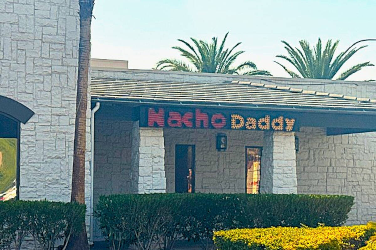 The exterior of the closed Nacho Daddy in Las Vegas, in the Summerlin area, is seen on July 16, ...