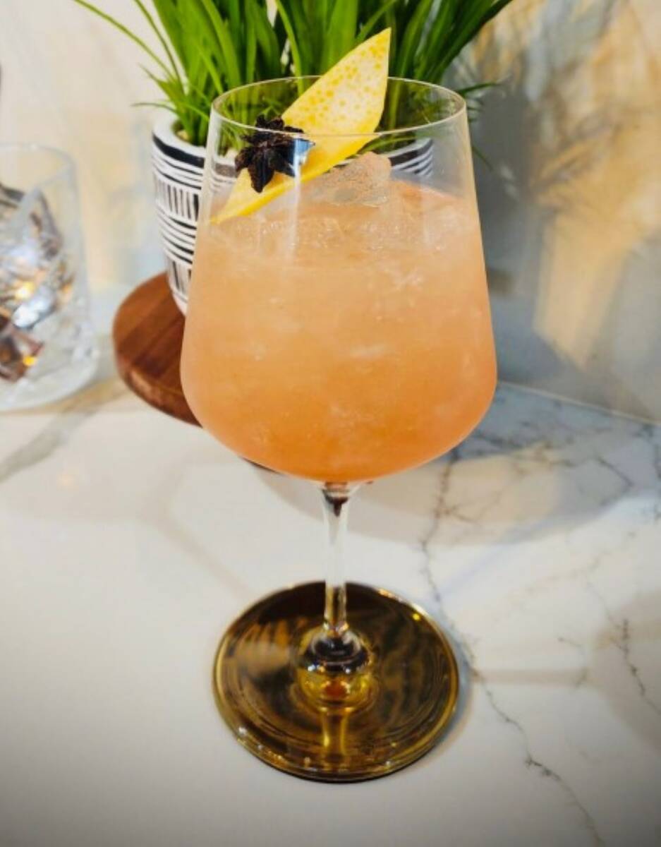 The "Denim & Diamonds" cocktail at Crush American Grill. (Courtesy)