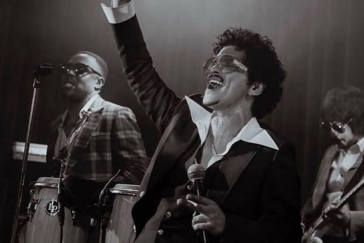 Bruno Mars has celebrated the first anniversary of The Pinky Ring at Bellagio, where he command ...