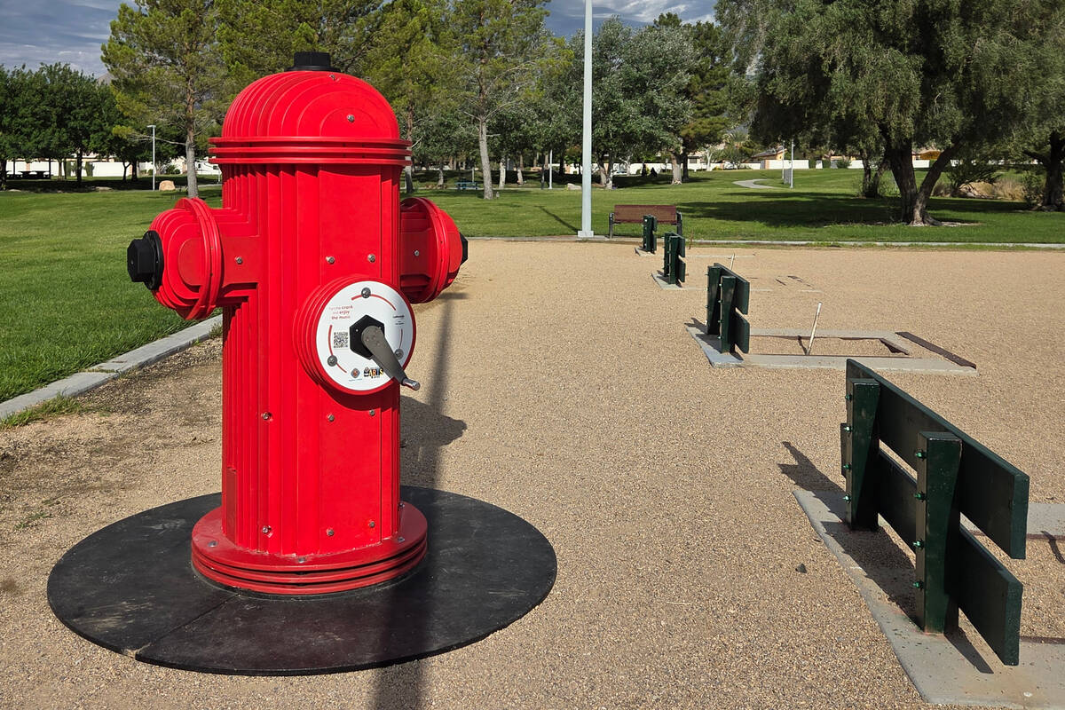 "Dog Island," a new art installation, is seen at Mountain Crest Park in July 2025. (C ...