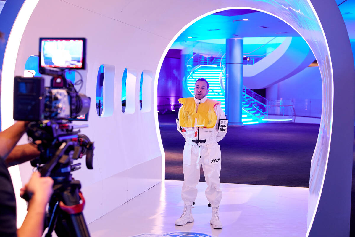 Howie Dorough films an “airline safety”-themed video for their new Backstreet Boys Terminal ...