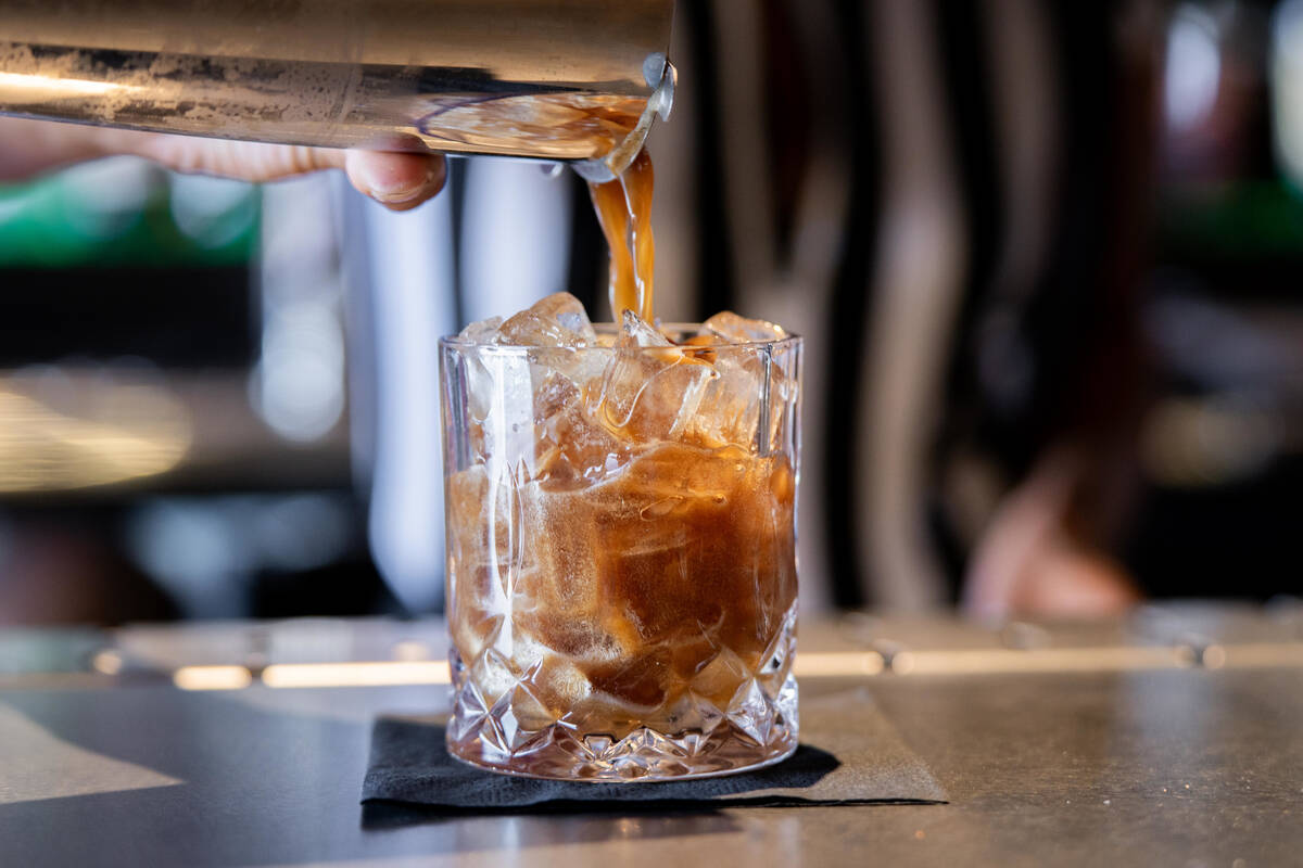 An Overtime Espresso cocktail from The Stadium Sports Bar and Restaurant, a new spot as of summ ...