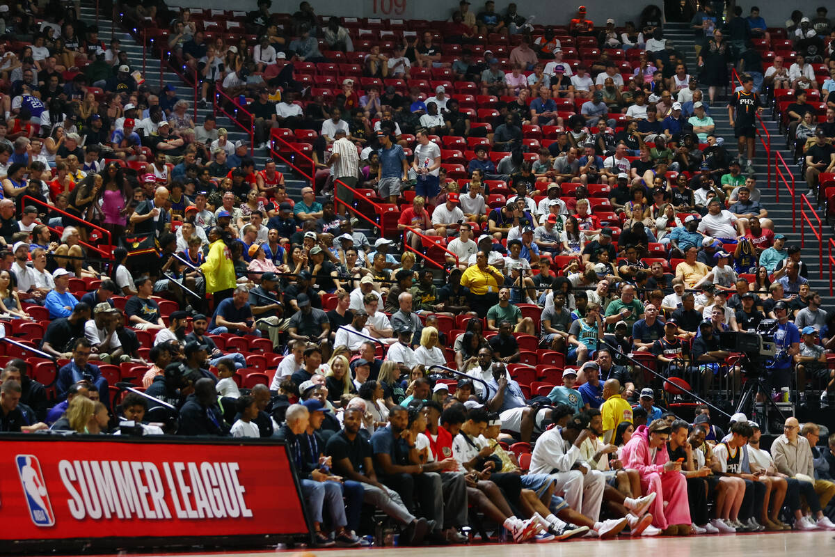 Utah Jazz play against Charlotte Hornets during NBA Summer League on Friday, July 11, 2025 at U ...