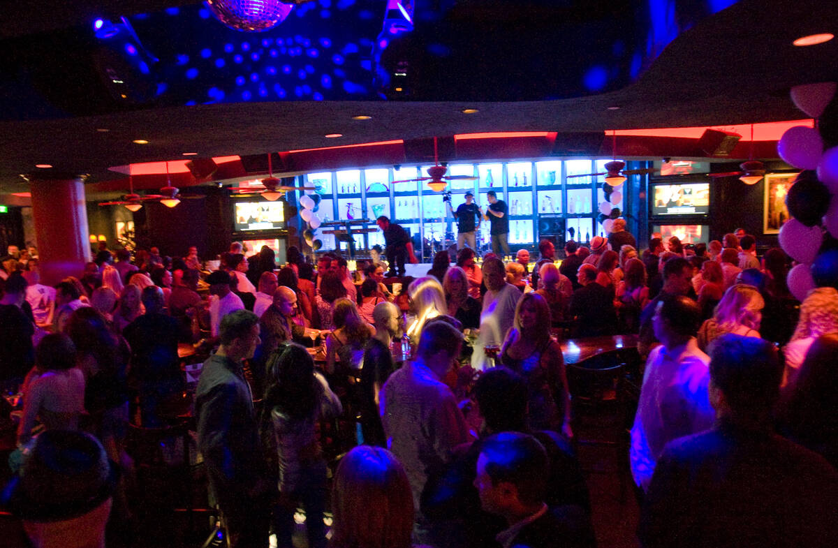 A party at Blue Martini bar and nightclub is seen in this Las Vegas Review-Journal file image. ...