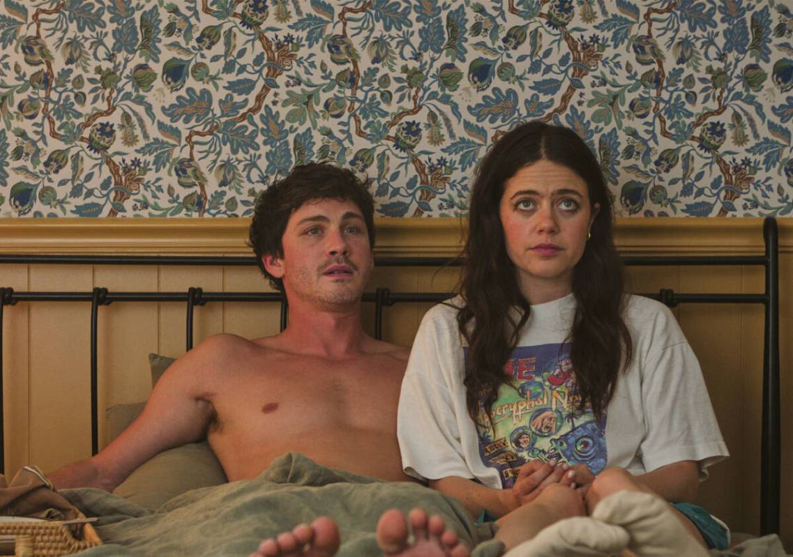 This image released by Sony Pictures Classics shows Logan Lerman, left, and Molly Gordon in a s ...
