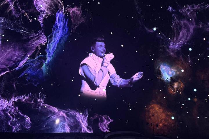 Nick Carter is shown in a scene from opening night of Backstreet Boys' "Into The Millennium" at ...