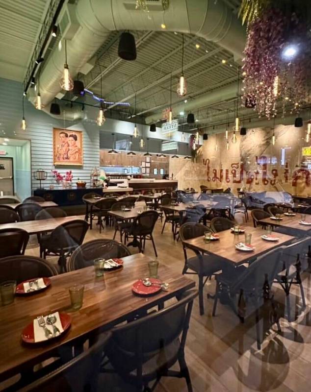 The dining room of Street Food by Weera Thai on West Sahara Avenue in Las Vegas. (Street Food b ...