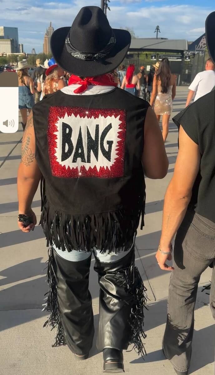 Fans are shown at Beyoncé's "Cowboy Carter Tour" stop at Allegiant Stadium on Friday, July 25, ...