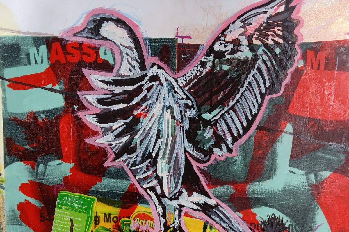 Artwork by Orlando Montenegro is on display in the Student Union Art Gallery at the College of ...