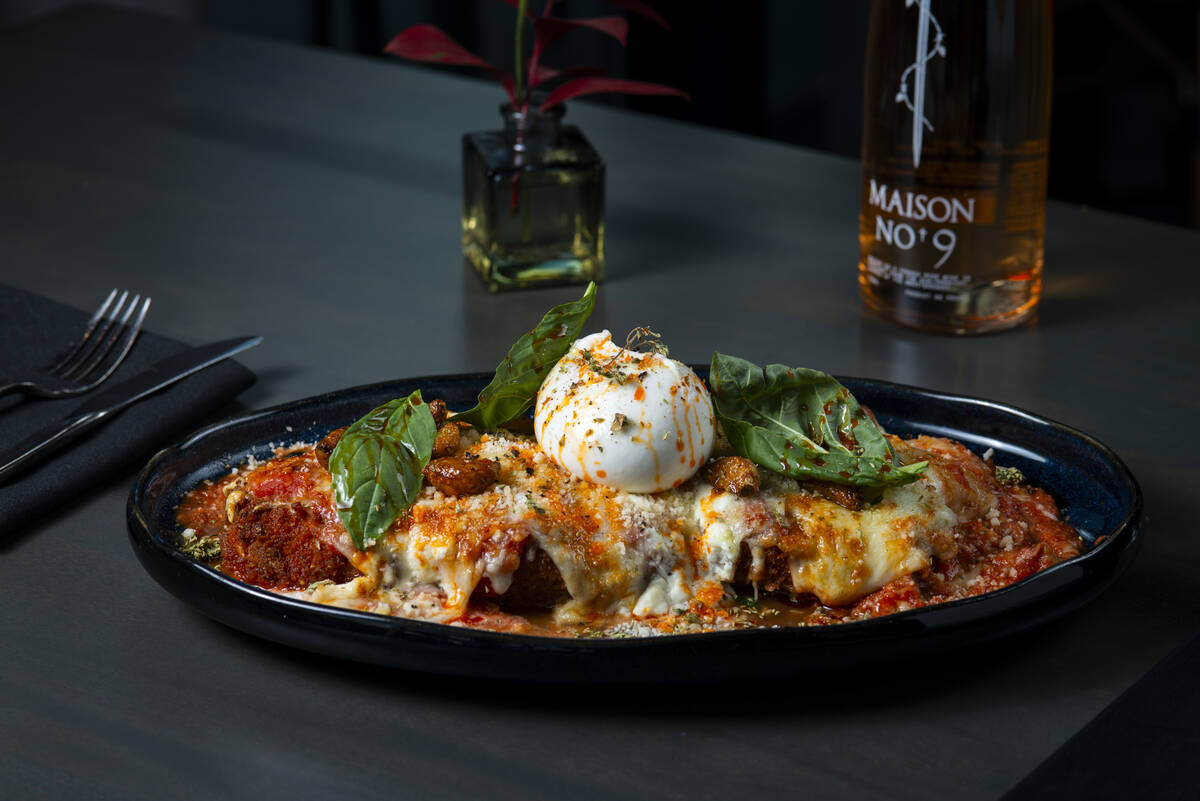 Chicken Parmesan from The Pepper Club in The English Hotel in downtown Las Vegas. (The Pepper Club)