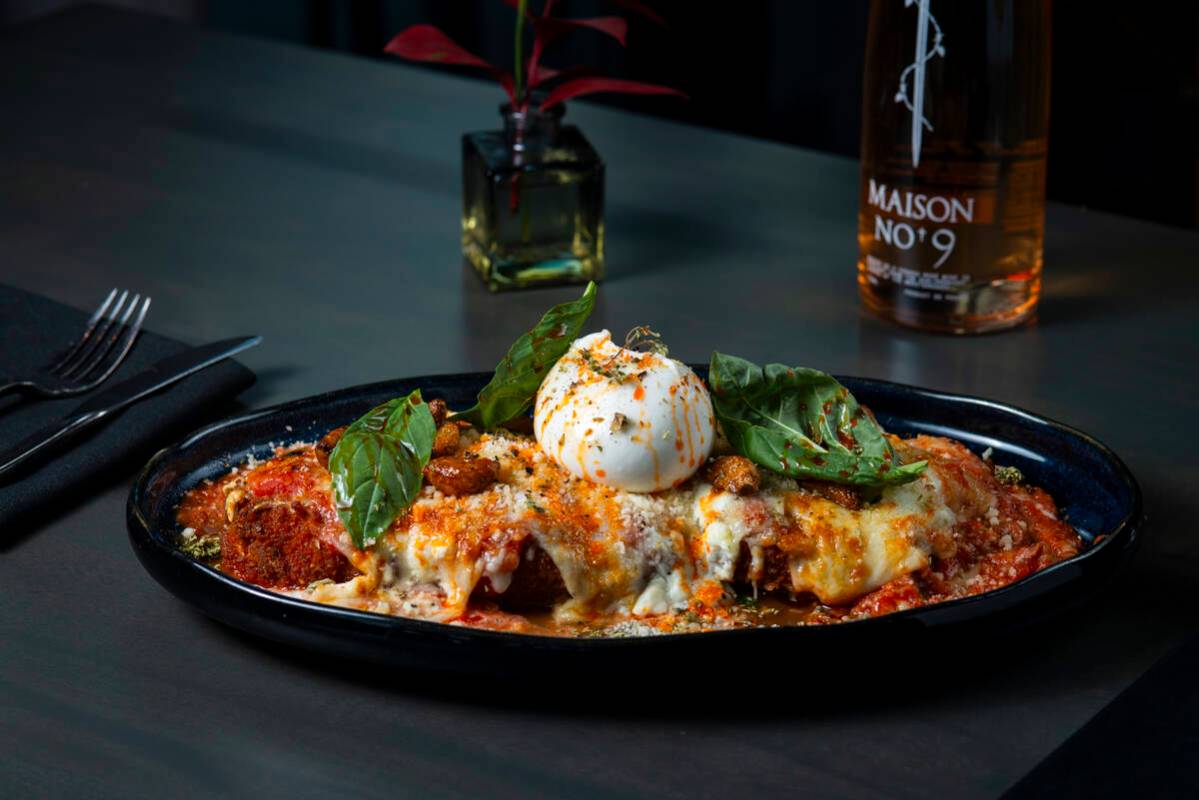 Chicken Parmesan from The Pepper Club in The English Hotel in downtown Las Vegas. (The Pepper Club)
